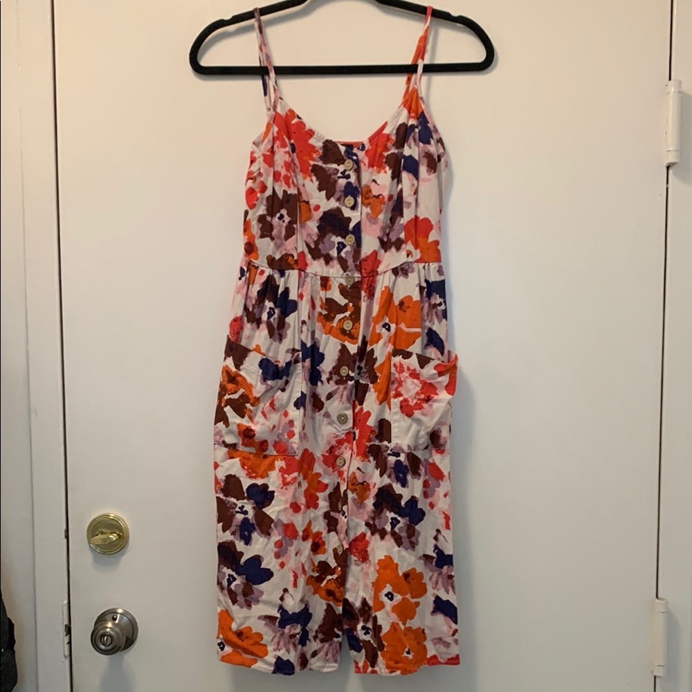 One Clothing Midi Floral Sleeveless Sun Dress - Multicolor